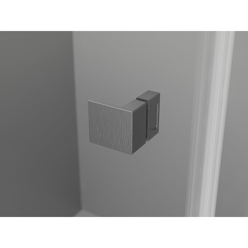 Mexen Lunar L Duschdrehtür links 145 cm, transparent, gebürstet Gun Gray - 834SL-145-050-66-00-L