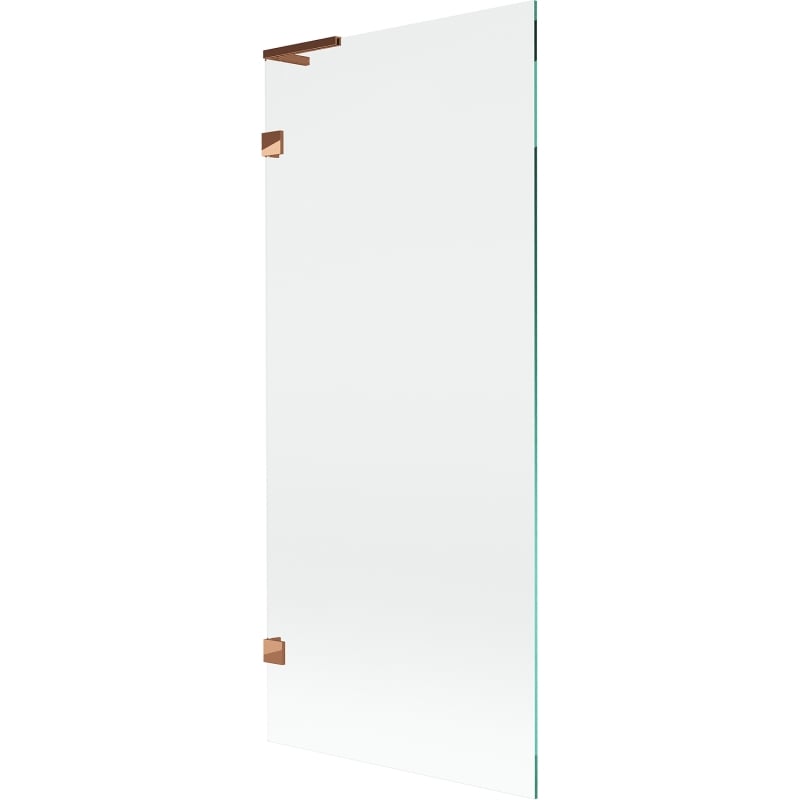 Mexen Lunar L Badewannen-Faltwand 1-flügelig 80 x 150 cm, transparent, Roségold - 897L-080-000-60-00