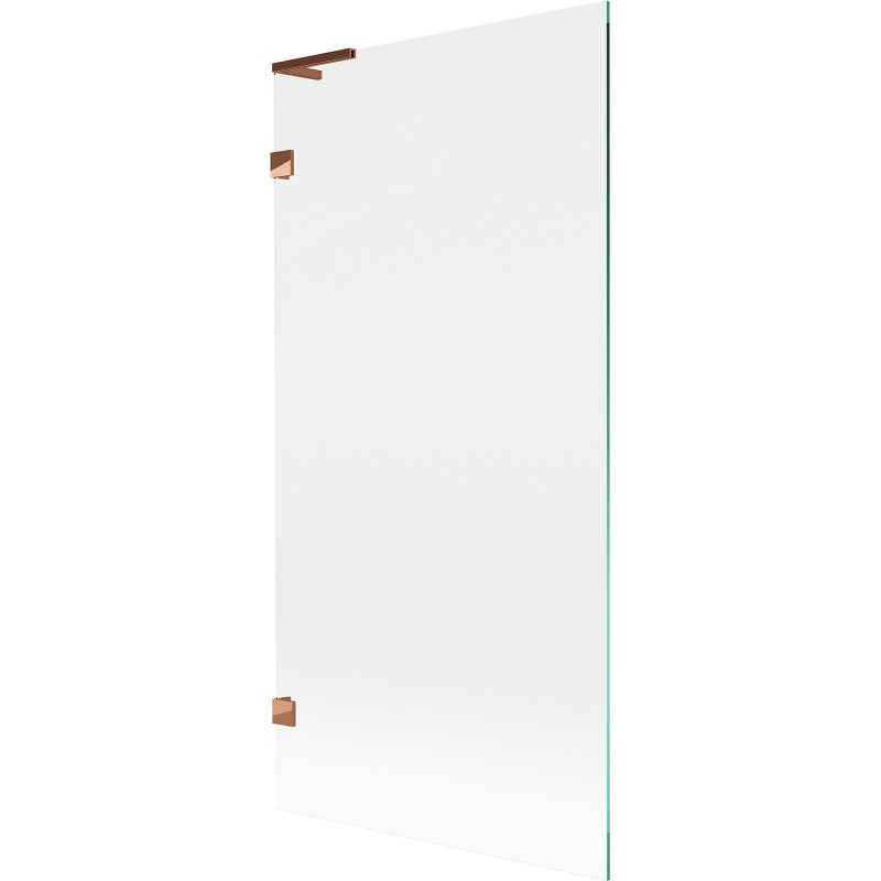 Mexen Lunar L Duschwand 1-flügelig 90 x 150 cm, transparent, Roségold - 897L-090-000-60-00