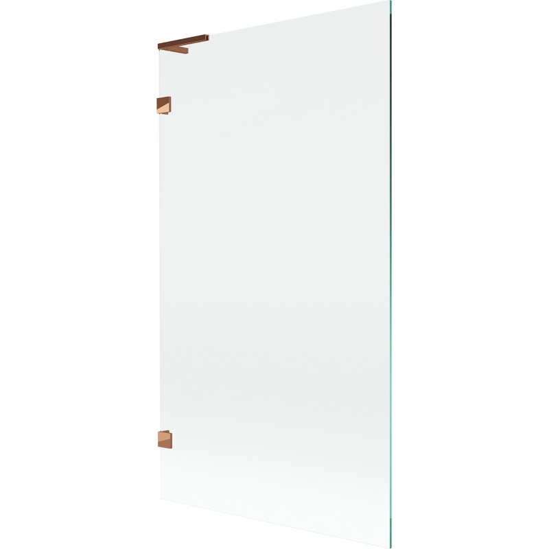Mexen Lunar L Badezimmer-Faltwand 1-flügelig 100 x 150 cm, transparent, Roségold - 897L-100-000-60-00