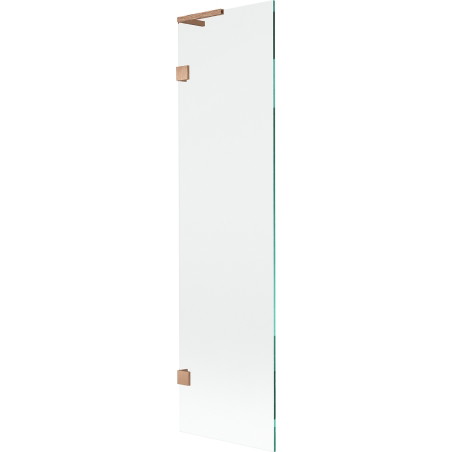 Mexen Lunar L Wannenschirm 1-flügelig 50 x 150 cm, transparent, gebürstetes Kupfer - 897L-050-000-65-00