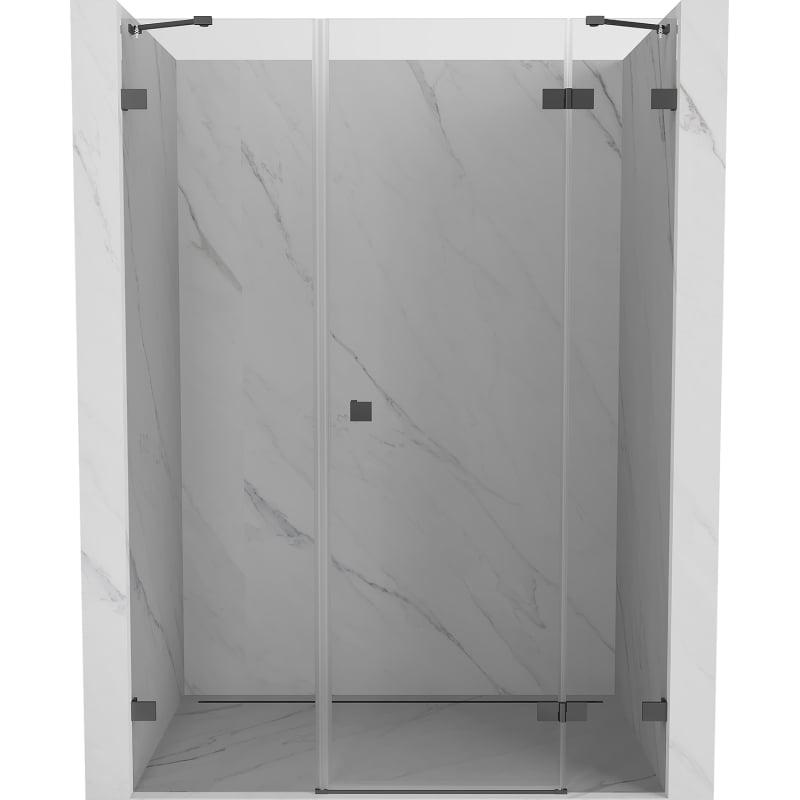 Mexen Lunar Duschschwingtür rechts 150 cm, transparent, Gun Metal - 834S-150-050-95-00-P