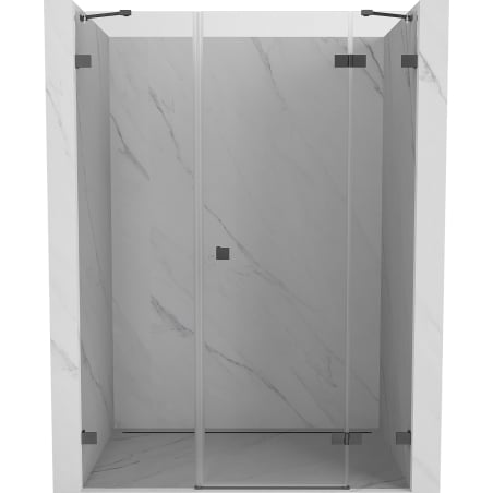 Mexen Lunar Duschschwingtür rechts 150 cm, transparent, Gun Metal - 834S-150-050-95-00-P