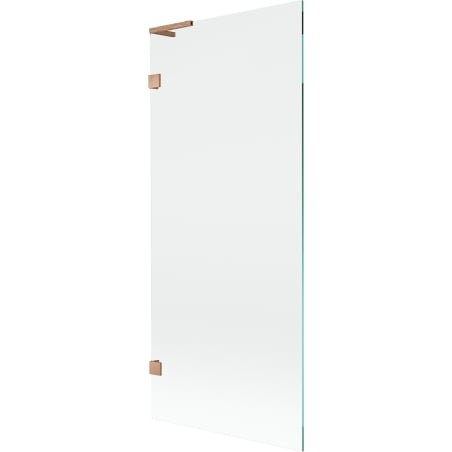 Mexen Lunar L Badewannenwand 1-flügelig 80 x 150 cm, transparent, gebürstetes Kupfer - 897L-080-000-65-00