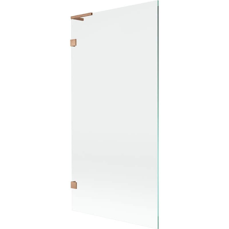Mexen Lunar L Wannenspiegel einflügelig 90 x 150 cm, transparent, gebürstetes Kupfer - 897L-090-000-65-00
