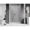 Mexen Lunar Duschdrehtür rechts 130 cm, transparent, gebürsteter Nickel - 834S-130-050-97-00-P