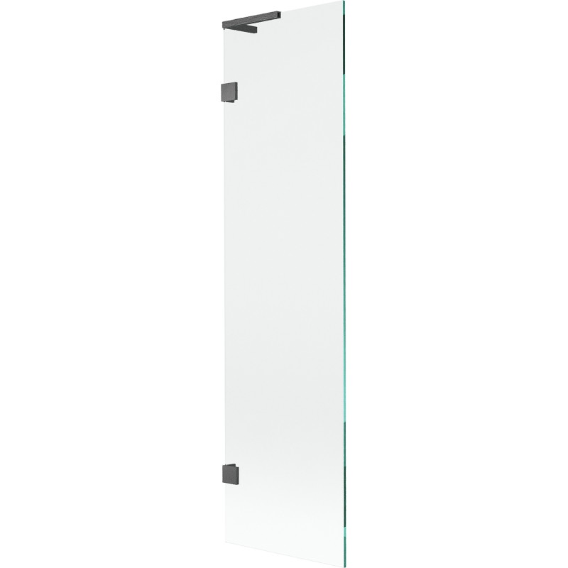 Mexen Lunar L Badewannen-Paravent 1-flügelig 50 x 150 cm, transparent, gebürstetes Gun Gray - 897L-050-000-66-00
