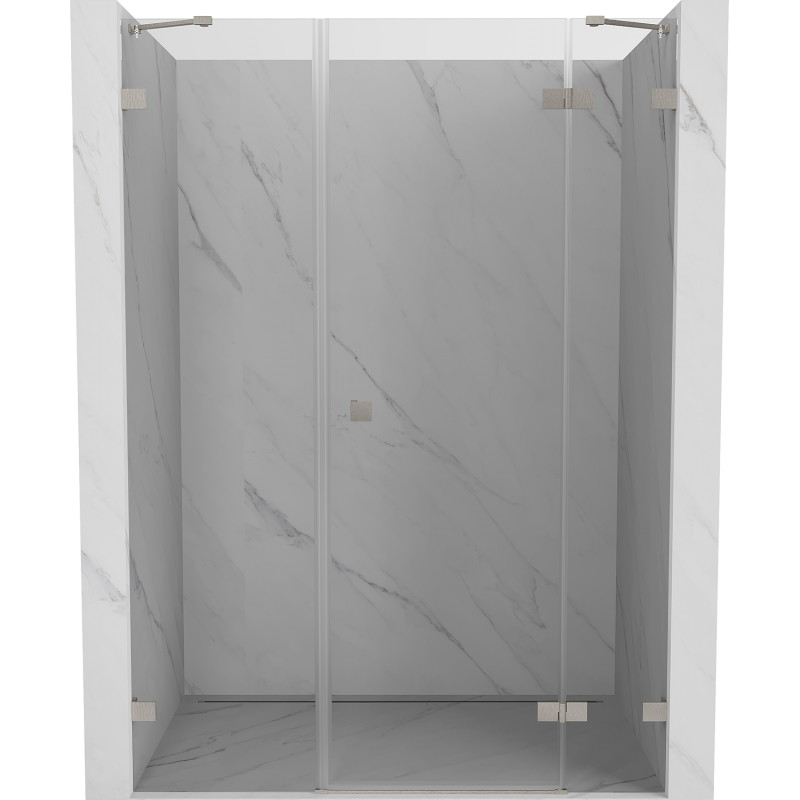 Mexen Lunar Duschpendeltür rechts 135 cm, transparent, gebürsteter Nickel - 834S-135-050-97-00-P