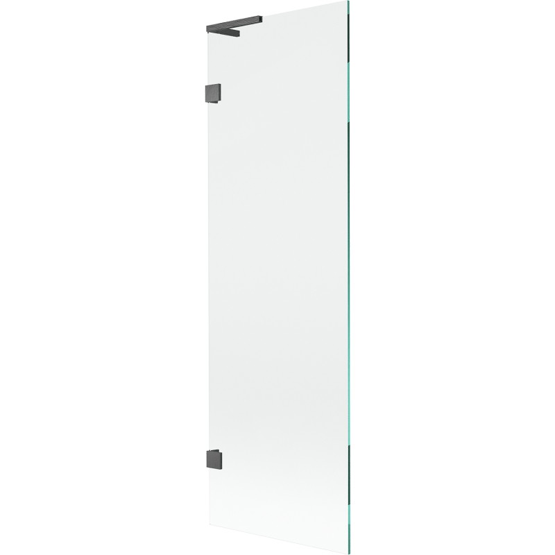 Mexen Lunar L Badewannen-Duschwand 1-flügelig 60 x 150 cm, transparent, gebürstet gun grau - 897L-060-000-66-00