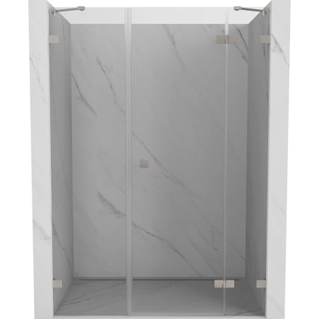 Mexen Lunar Duschdrehtür rechts 145 cm, transparent, gebürsteter Nickel - 834S-145-050-97-00-P