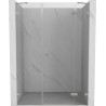 Mexen Lunar Duschdrehtür rechts 145 cm, transparent, gebürsteter Nickel - 834S-145-050-97-00-P