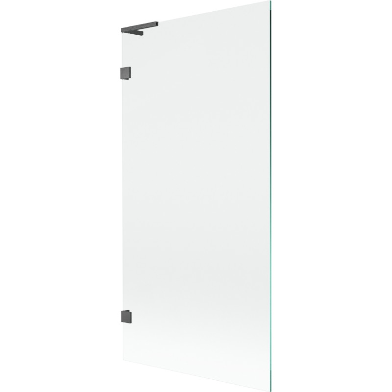 Mexen Lunar L Badewannenabtrennung 1-flügelig 90 x 150 cm, transparent, gebürstetes Gun Grey - 897L-090-000-66-00