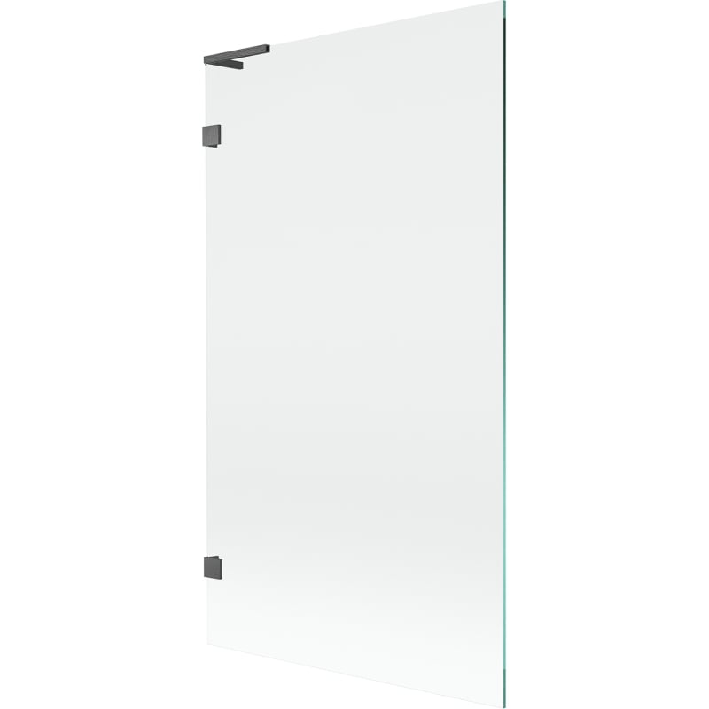 Mexen Lunar L Badewannenwand 1-flügelig 100 x 150 cm, transparent, gebürstetes Gun Gray - 897L-100-000-66-00