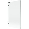 Mexen Lunar L Badewannenwand 1-flügelig 100 x 150 cm, transparent, gebürstetes Gun Gray - 897L-100-000-66-00