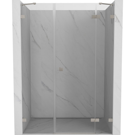 Mexen Lunar Duschdrehtür rechts 150 cm, transparent, gebürsteter Nickel - 834S-150-050-97-00-P