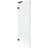 Mexen Lunar L Badewannenwand 1-flügelig 60 x 150 cm, transparent, schwarz - 897L-060-000-70-00