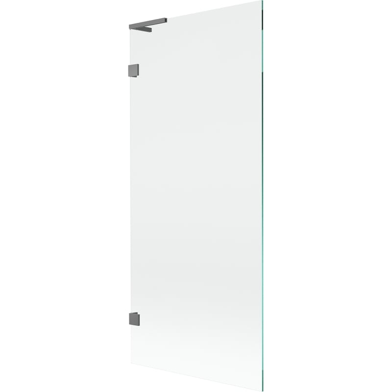 Mexen Lunar L Badewannenwand 1-flügelig 80 x 150 cm, transparent, Gun Metal - 897L-080-000-95-00