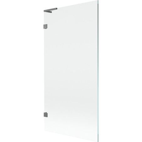 Mexen Lunar L Badewannenabtrennung 1-flügelig 90 x 150 cm, transparent, Gun Metal - 897L-090-000-95-00