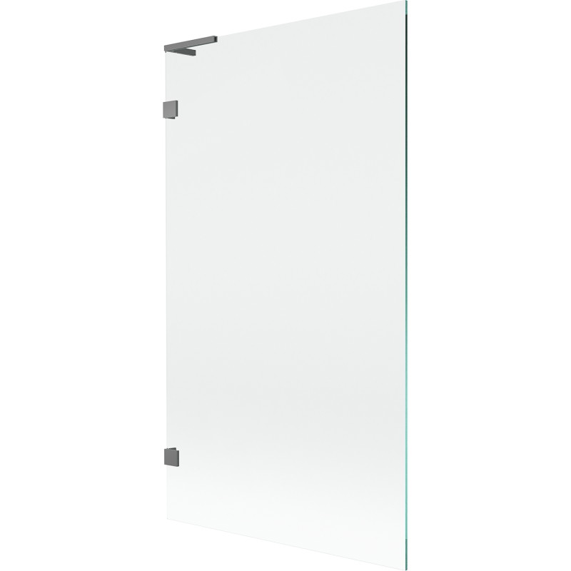 Mexen Lunar L Badewannenabtrennung 1-flügelig 100 x 150 cm, transparent, Gun Metal - 897L-100-000-95-00