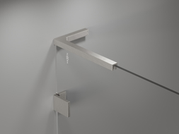 Mexen Lunar L Badewannenwand 1-flügelig 60 x 150 cm, transparent, gebürstetes Nickel - 897L-060-000-97-00