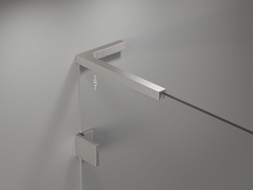 Mexen Lunar L Duschabtrennung 1-flügelig 100 x 150 cm, transparent, gebürsteter Nickel - 897L-100-000-97-00