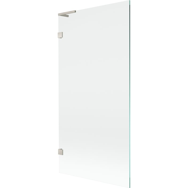 Mexen Lunar L Badewannenwand 1-flügelig 90 x 150 cm, transparent, gebürstetes Nickel - 897L-090-000-97-00