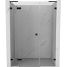 Mexen Lunar L Duschwand Öffnungstür links 160 cm, transparent, schwarz - 834SL-160-050-70-00-L