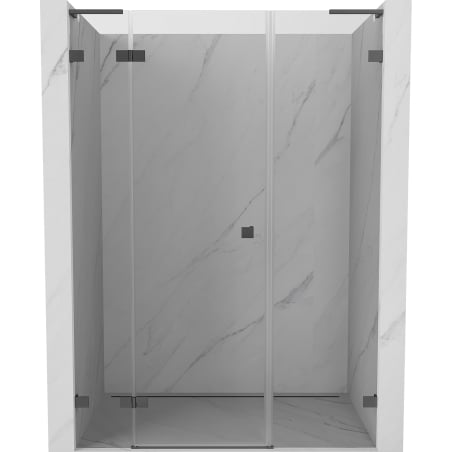 Mexen Lunar L Duschdrehtür links 135 cm, transparent, Gun Metal - 834SL-135-050-95-00-L