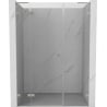 Mexen Lunar L Duschklapptür links 140 cm, transparent, gebürsteter Nickel - 834SL-140-050-97-00-L