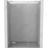 Mexen Lunar L Duschdrehtür links 150 cm, transparent, gebürsteter Nickel - 834SL-150-050-97-00-L