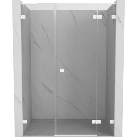 Mexen Lunar L Duschdrehtür rechts 145 cm, transparent, weiß - 834SL-145-050-20-00-P