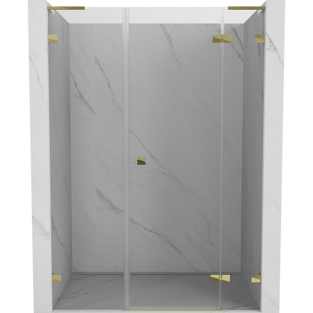 Mexen Lunar L Duschdrehtür rechts 125 cm, transparent, gold - 834SL-125-050-50-00-P
