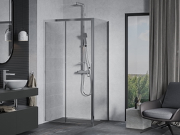 Mexen Apia Schiebeduschkabine 90 x 100 cm, transparent, Chrom - 840-090-100-01-00