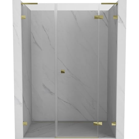 Mexen Lunar L Duschdoppeltür rechts öffnend 150 cm, transparent, gold - 834SL-150-050-50-00-P