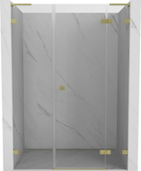 Mexen Lunar L Duschschwingtür rechts 125 cm, transparent, gebürstetes Gold - 834SL-125-050-55-00-P