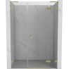 Mexen Lunar L Duschdrehtür rechts 140 cm, transparent, gebürstetes Gold - 834SL-140-050-55-00-P