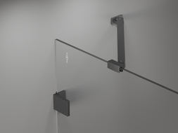 Mexen Lunar Duschabtrennung 2-teilig links 110 x 150 cm, transparent, gebürstet pistolen-grau - 897-110-100-66-00-L