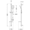 Mexen DQ73 schwarzes, verschiebbares Duschset - 785734581-70
