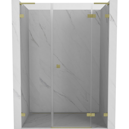 Mexen Lunar L Dusche Pendeltür rechts 160 cm, transparent, gebürstetes Gold - 834SL-160-050-55-00-P