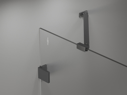 Mexen Lunar Duschabtrennung 2-flügelig links 100 x 150 cm, transparent, Gun Metal - 897-100-100-95-00-L