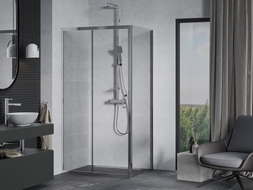 Mexen Apia Duschkabine zum Schieben 125 x 70 cm, transparent, Chrom - 840-125-070-01-00