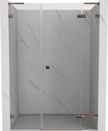 Mexen Lunar L Duschwand-Rechtstür 130 cm, transparent, Roségold - 834SL-130-050-60-00-P