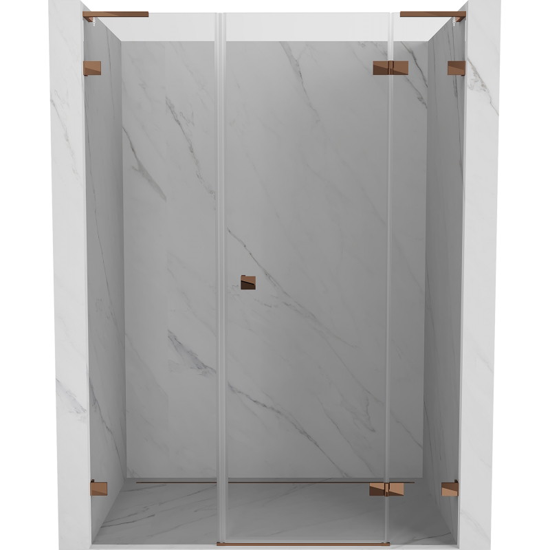 Mexen Lunar L Duschdrehtür rechts 140 cm, transparent, Roségold - 834SL-140-050-60-00-P