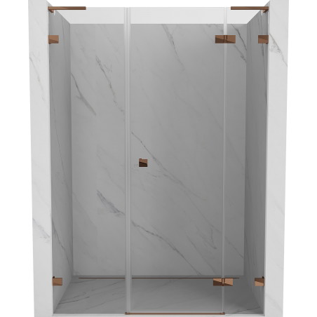 Mexen Lunar L Duschdrehtür rechts 155 cm, transparent, Roségold - 834SL-155-050-60-00-P