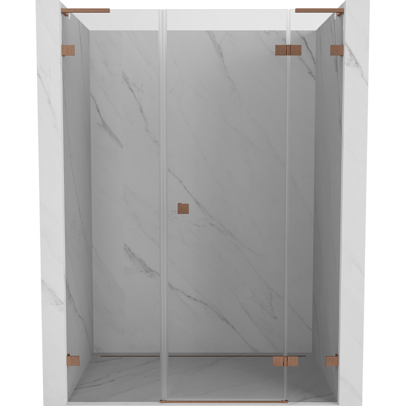 Mexen Lunar L Duschkabinentür rechts öffnend 145 cm, transparent, gebürstetes Kupfer - 834SL-145-050-65-00-P
