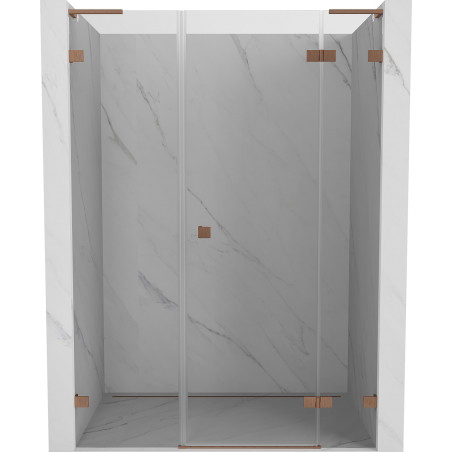 Mexen Lunar L Duschkabinentür rechts öffnend 145 cm, transparent, gebürstetes Kupfer - 834SL-145-050-65-00-P