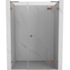 Mexen Lunar L Duschkabinentür rechts öffnend 145 cm, transparent, gebürstetes Kupfer - 834SL-145-050-65-00-P