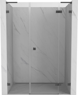 Mexen Lunar L Duschdrehtür rechts 130 cm, transparent, gun gray gebürstet - 834SL-130-050-66-00-P