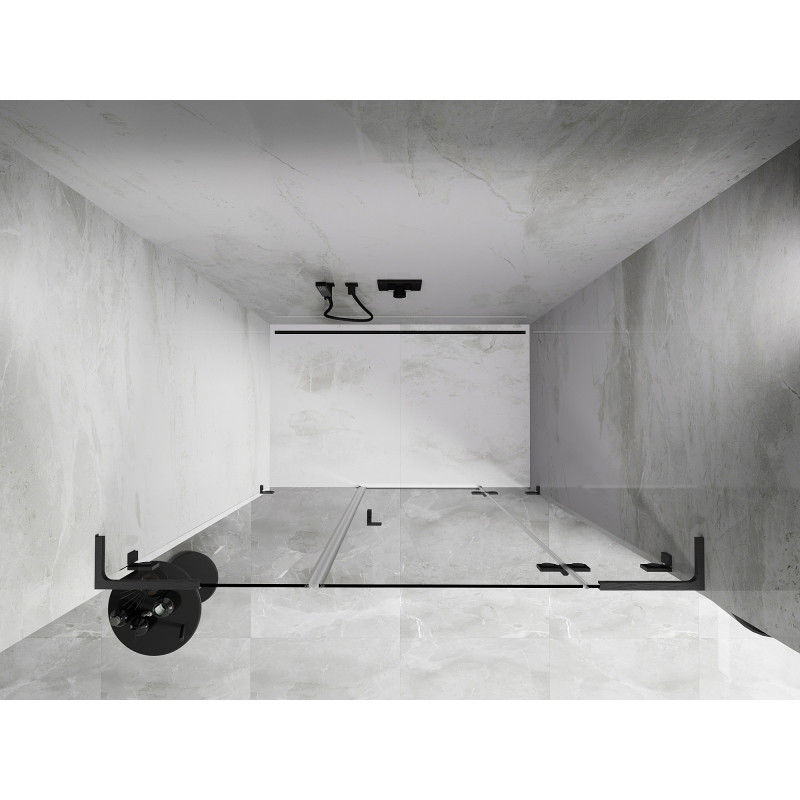 Mexen Lunar L Duschdrehtüren rechts 135 cm, transparent, gun gray gebürstet - 834SL-135-050-66-00-P