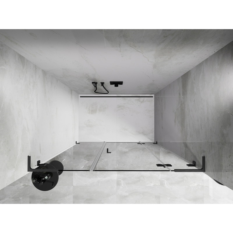 Mexen Lunar L duschdrehtür rechts 140 cm, transparent, gebürstetes gun gray - 834SL-140-050-66-00-P